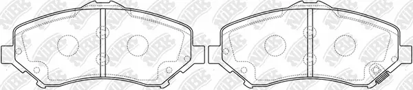 Kit de plaquettes de frein, frein à disque NiBK PN0496