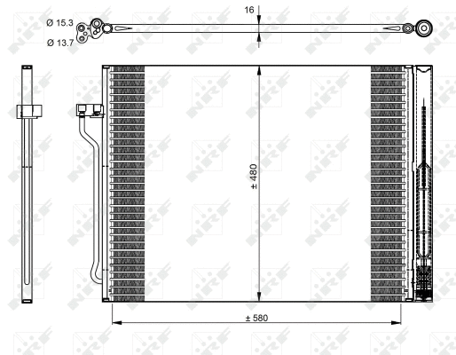 Condenseur, climatisation NRF 350325