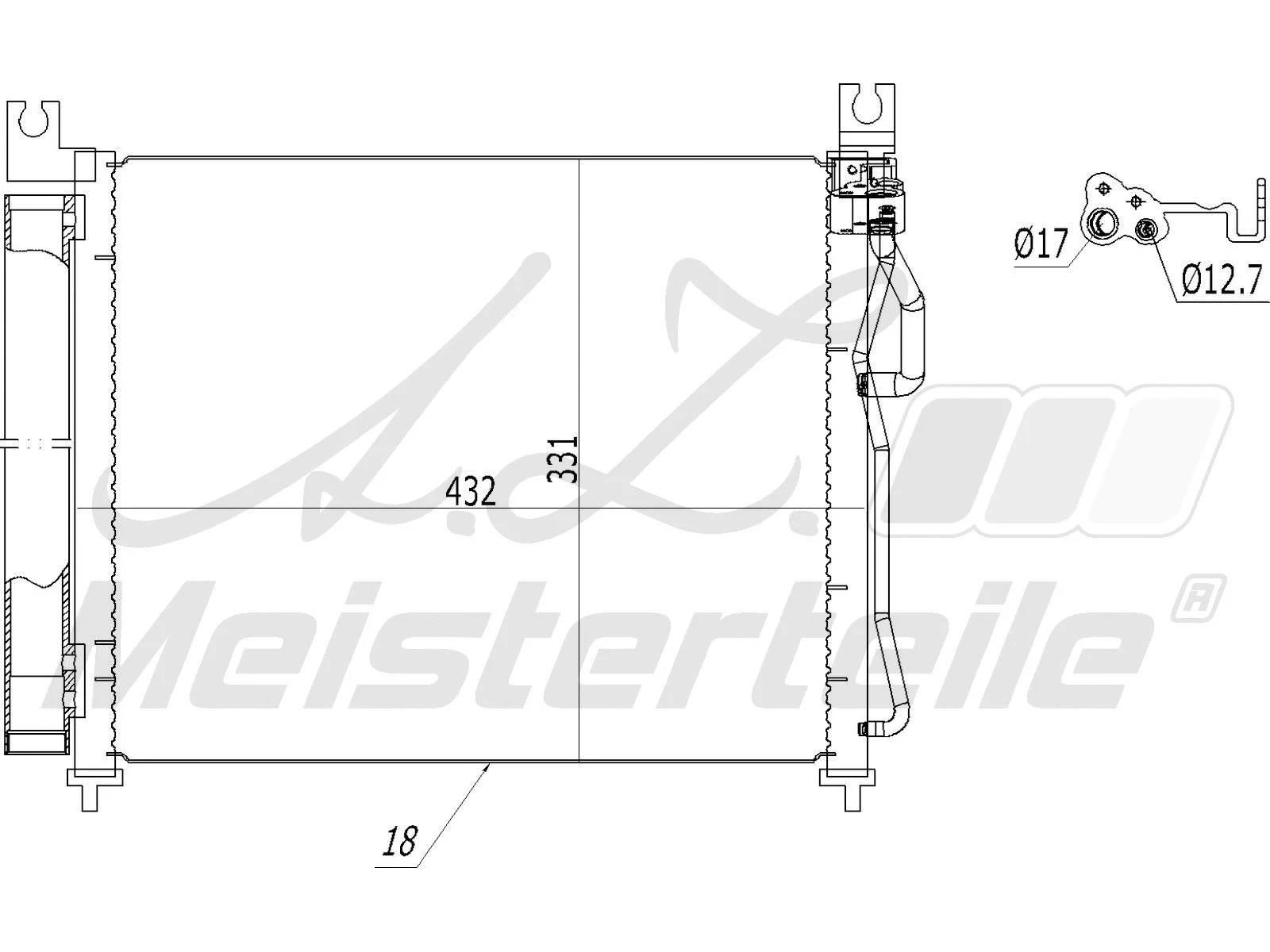 Condenseur, climatisation A.Z. Meisterteile AZMT-45-030-1164