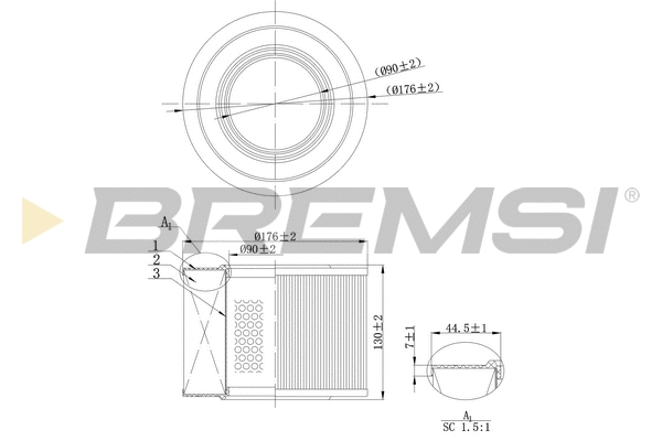 Filtre à air BREMSI FA2142
