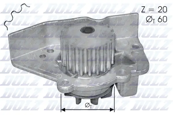 Pompe à eau, refroidissement du moteur DOLZ N405