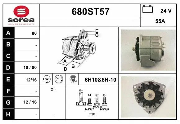 Alternateur STARTCAR 680ST57
