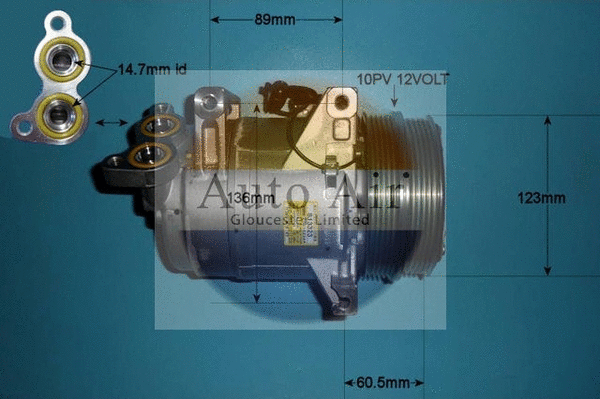 Compresseur, climatisation AUTO AIR GLOUCESTER 14-1000