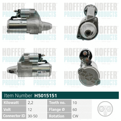 Démarreur HOFFER H5015151