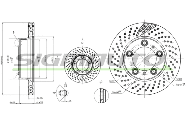 Disque de frein SIGMAUTO DBC027VLS
