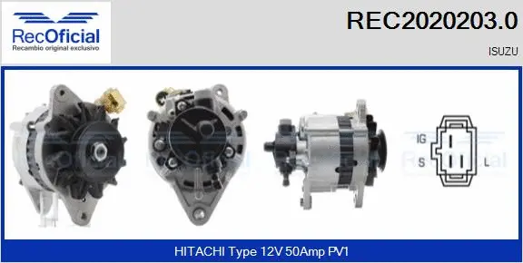Alternateur RECOFICIAL REC2020203.0
