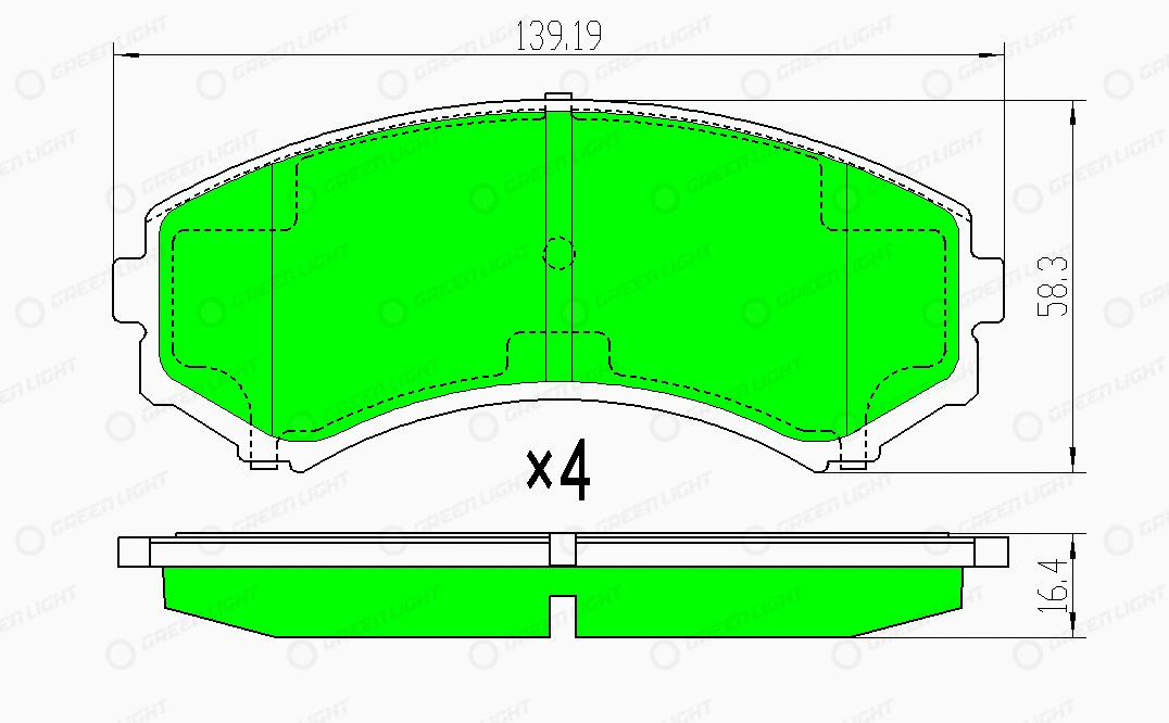 Kit de plaquettes de frein, frein à disque Automotive Adriado GLBP0185