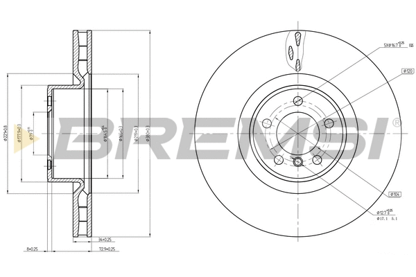 Disque de frein BREMSI CD8086V