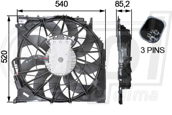 Ventilateur, refroidissement du moteur RPL QUALITY APELBW0014