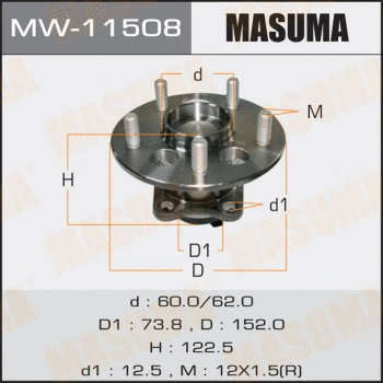Kit de roulements de roue MASUMA MW-11508