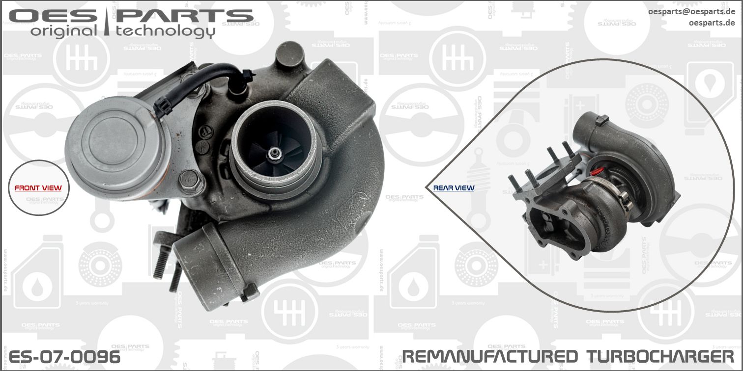 Turbocompresseur, suralimentation OES PARTS ES-07-0096