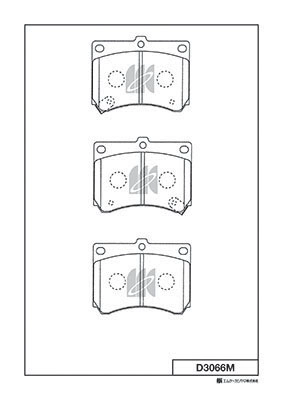 Kit de plaquettes de frein, frein à disque MK Kashiyama D3066M