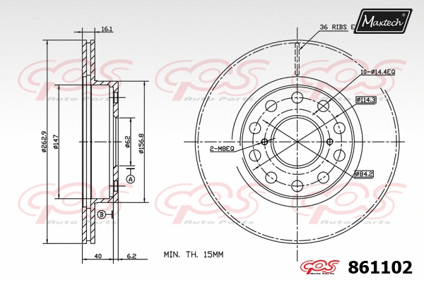 Disque de frein MAXTECH 861102