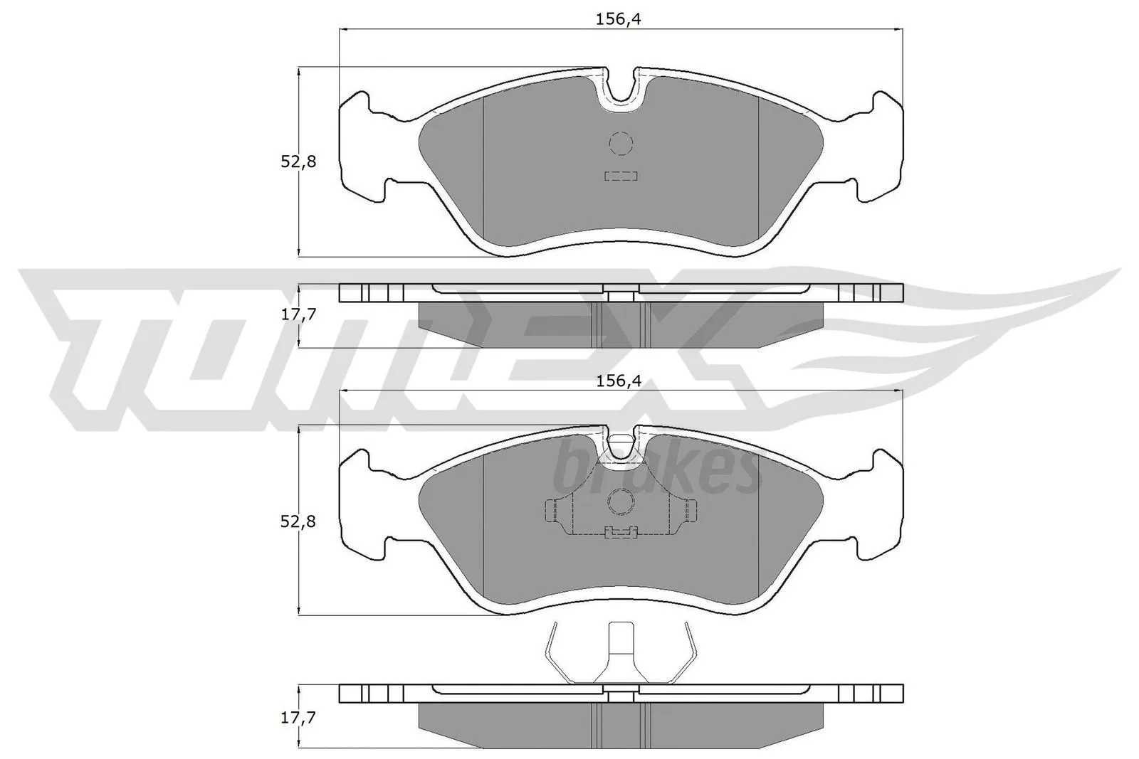 Kit de plaquettes de frein, frein à disque TOMEX Brakes TX 10-68