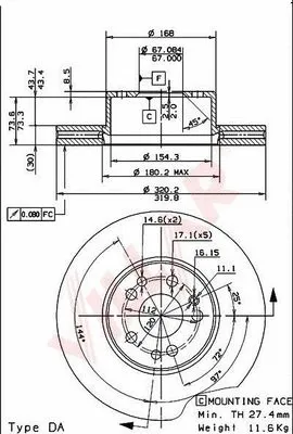 Disque de frein VILLAR 628.1188