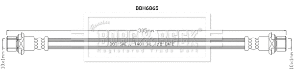 Flexible de frein BORG & BECK BBH6865