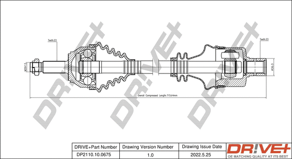 Arbre de transmission Dr!ve+ DP2110.10.0675