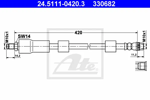 Flexible de frein ATE-APAC 24.5111-0420.3