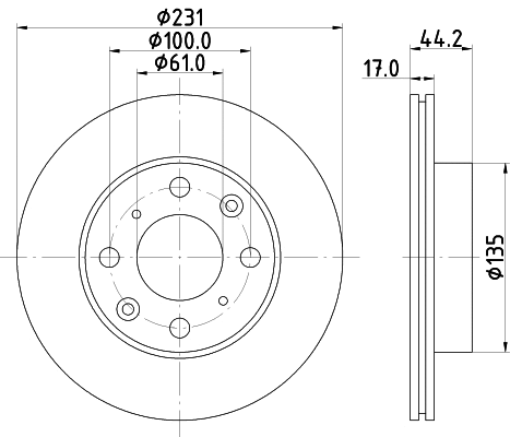 Disque de frein PAGID 51110