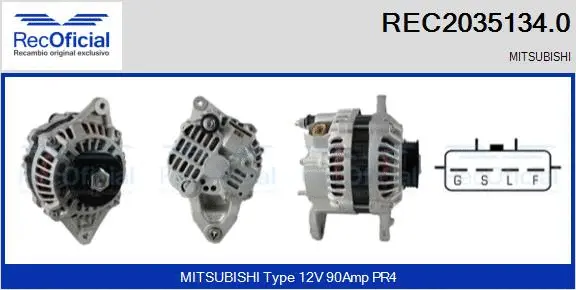 Alternateur RECOFICIAL REC2035134.0