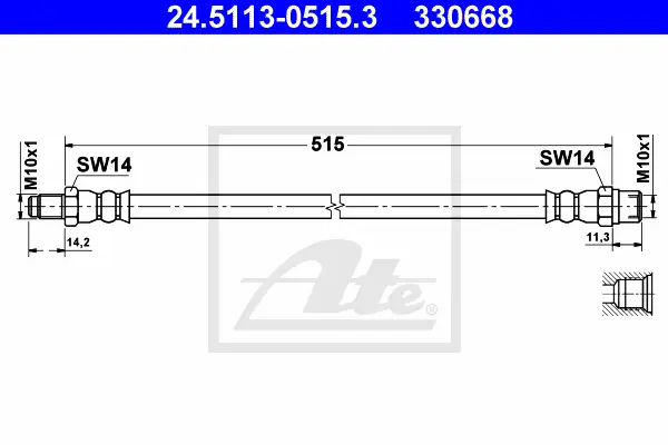 Flexible de frein ATE-APAC 24.5113-0515.3