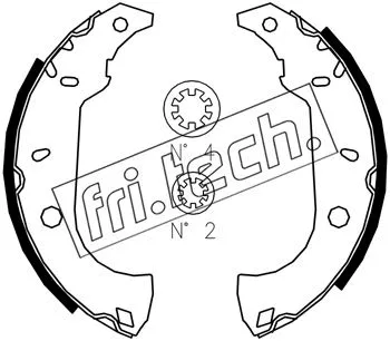 Jeu de mâchoires de frein fri.tech. 1034.091S