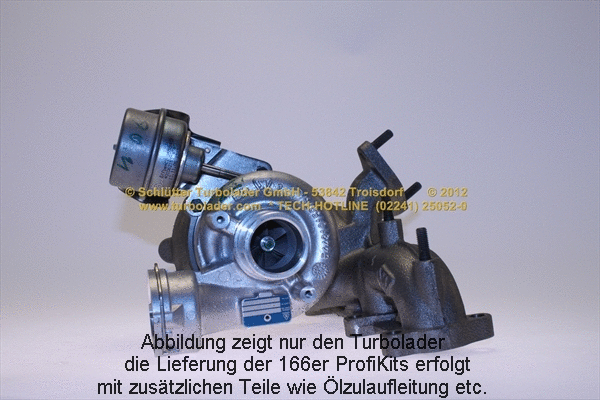 Turbocompresseur, suralimentation SCHLÜTTER TURBOLADER 166-00301