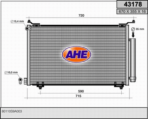 Condenseur, climatisation AHE 43178