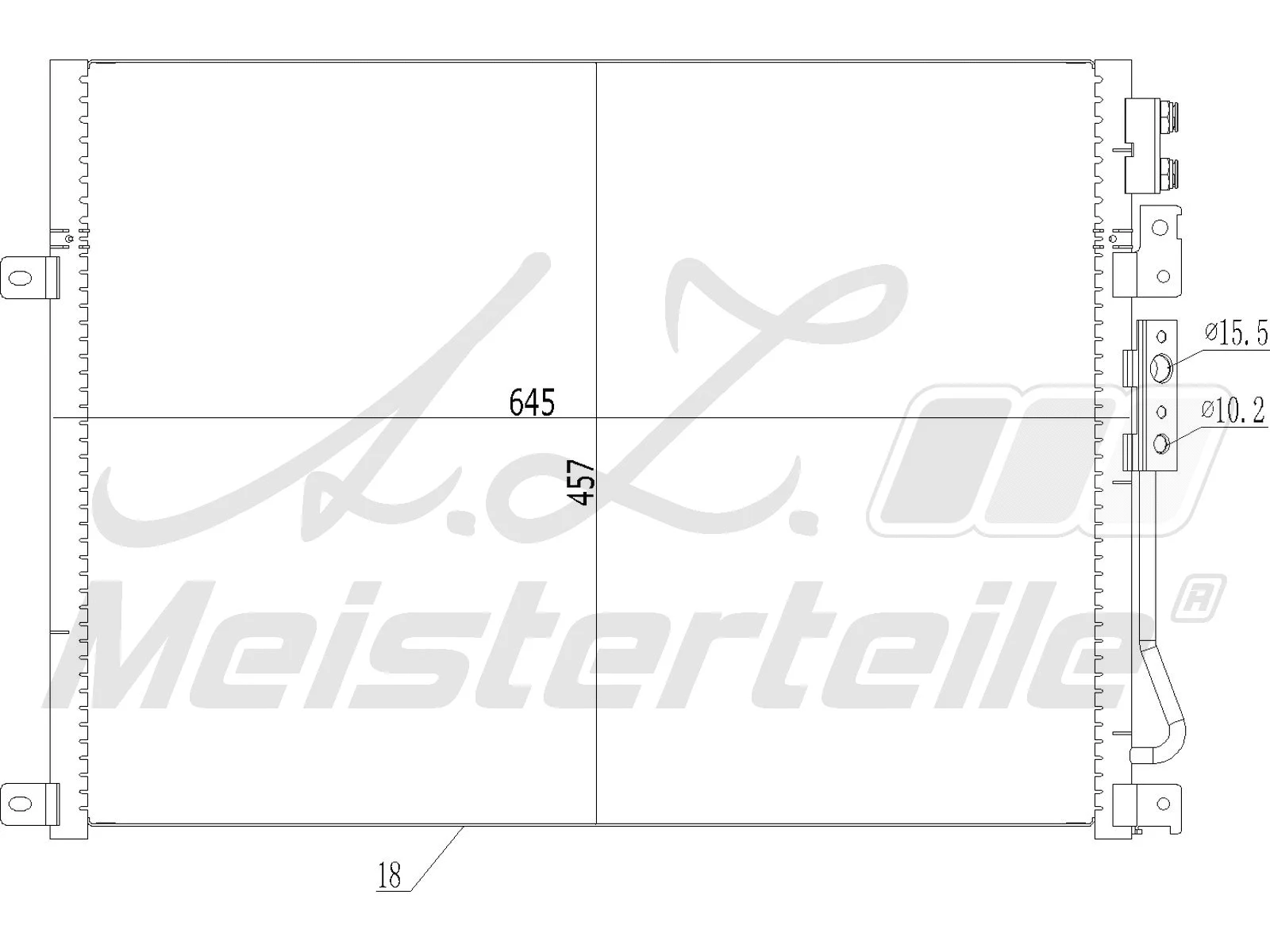 Condenseur, climatisation A.Z. Meisterteile AZMT-45-030-1250
