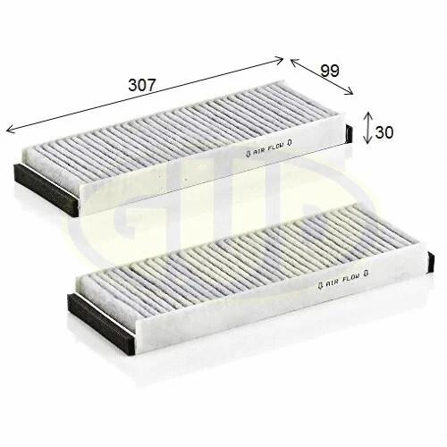 Filtre, air de l'habitacle G.U.D. GCF3023C-2