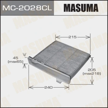 Filtre, air de l'habitacle MASUMA MC-2028CL