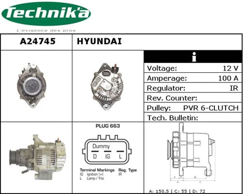 Alternateur Technika A24745