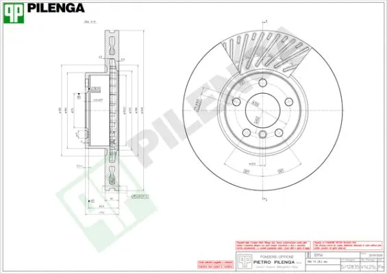 Disque de frein PILENGA V1425L
