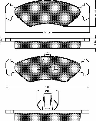 Kit de plaquettes de frein, frein à disque BSF 10144