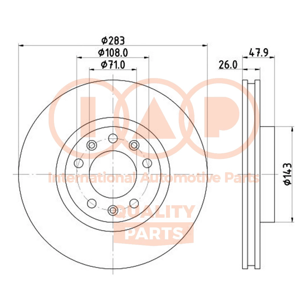 Disque de frein IAP QUALITY PARTS 709-52030