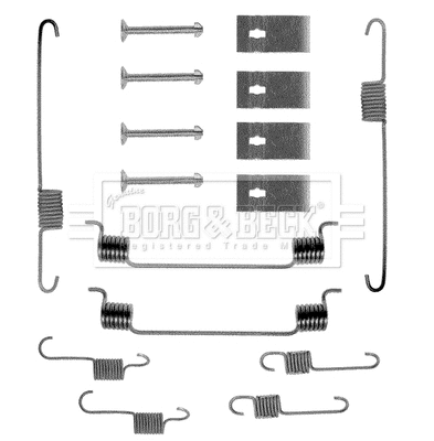 Kit d'accessoires, mâchoire de frein BORG & BECK BBK6049