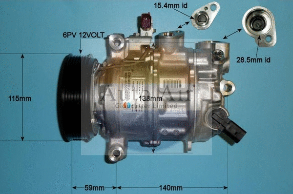 Compresseur, climatisation AUTO AIR GLOUCESTER 14-1274