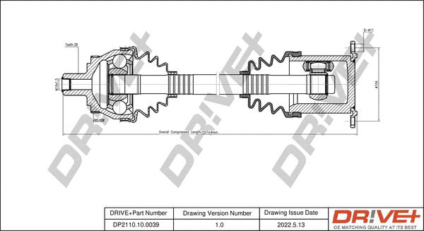Arbre de transmission Dr!ve+ DP2110.10.0039