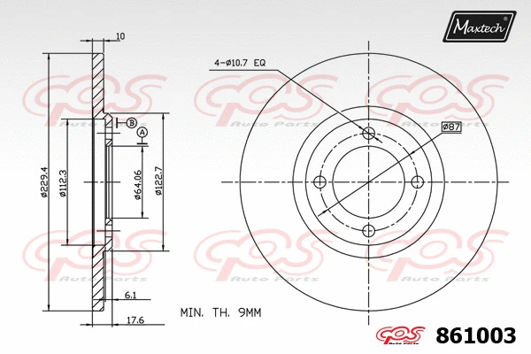 Disque de frein MAXTECH 861003