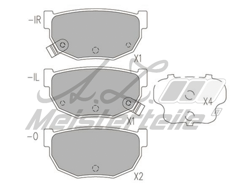 Kit de plaquettes de frein, frein à disque A.Z. Meisterteile AZMT-44-022-1836