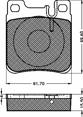 Kit de plaquettes de frein, frein à disque BSF 10506