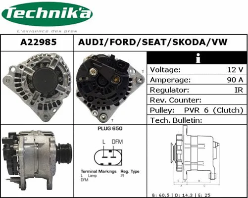 Alternateur Technika A22985