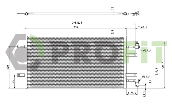 Condenseur, climatisation PROFIT 1770-0384