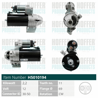 Démarreur HOFFER H5010194