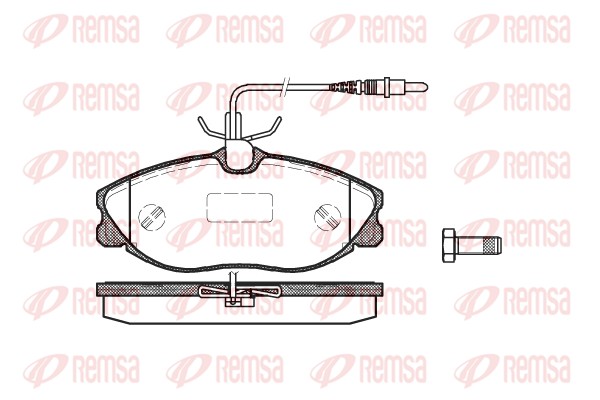 Kit de plaquettes de frein, frein à disque REMSA 0604.04