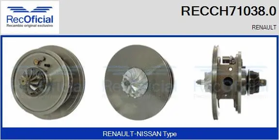 Groupe carter, turbocompresseur RECOFICIAL RECCH71038.0