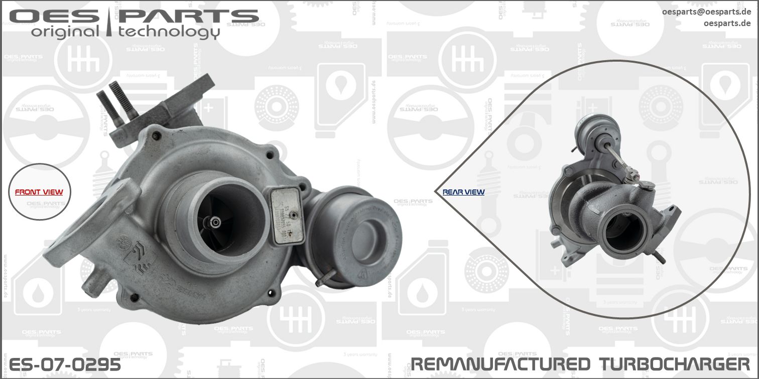Turbocompresseur, suralimentation OES PARTS ES-07-0295