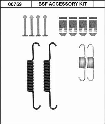 Kit d'accessoires, mâchoires de frein de stationnement BSF 00759