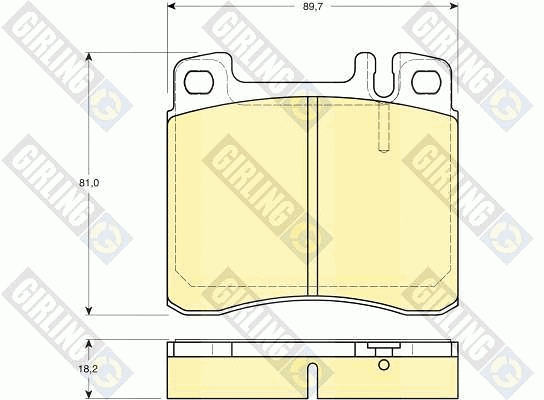 Kit de plaquettes de frein, frein à disque GIRLING 6111222