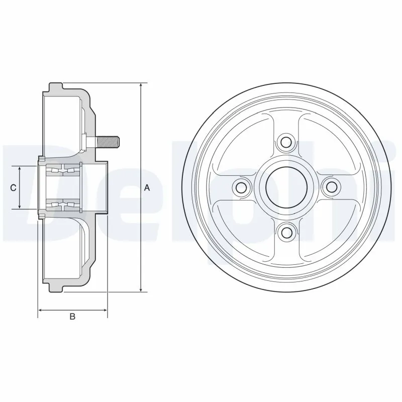 Tambour de frein DELPHI BFR567